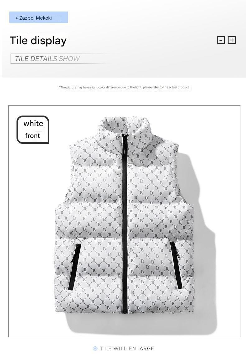 Herrenbekleidung Pufferweste für Herren mit B-Logo – Gesteppte ärmellose Jacke mit Reißverschlusstaschen (unverzichtbar für warme Wintertage)_voghion.com