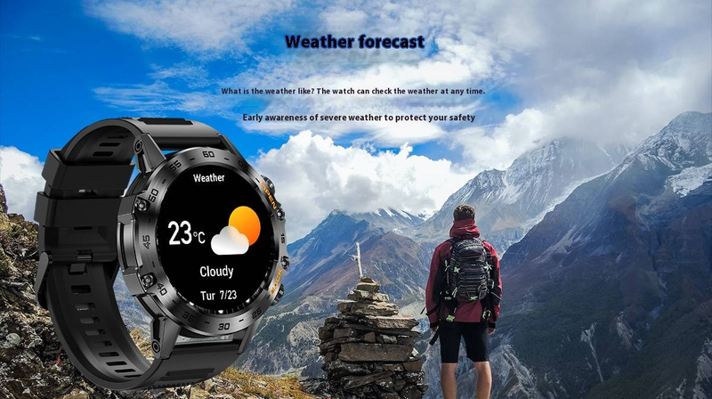 Smartwatch für Herren mit Blutdruck- und Blutsauerstoffmessgerät, wasserdichtem Fitness-Tracker, Bluetooth-Anruf, Herzfrequenz- und Schlaf-Tracking_voghion.com