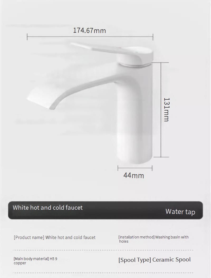 Premium Solid Brass Bathroom Sink Faucet With Ceramic Disc Cartridge - Modern Single Lever Mixer Tap For Basin_voghion.com