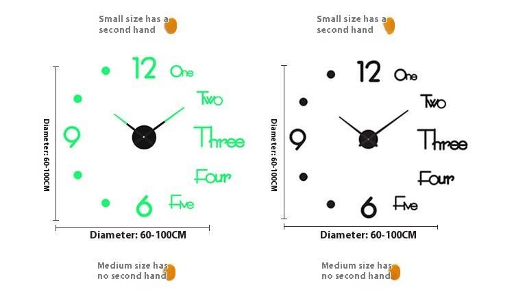 Moderne, geräuschlose Wanduhr – DIY-Acryluhr zum Abziehen und Aufkleben für Wohnzimmer, Schlafzimmer und Büro (3D-Design, geräuschloses Sweep-Uhrwerk, batteriebetrieben)_voghion.com