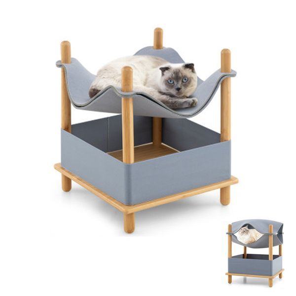 Creative Cat House With Semi-enclosed Condo_voghion.com
