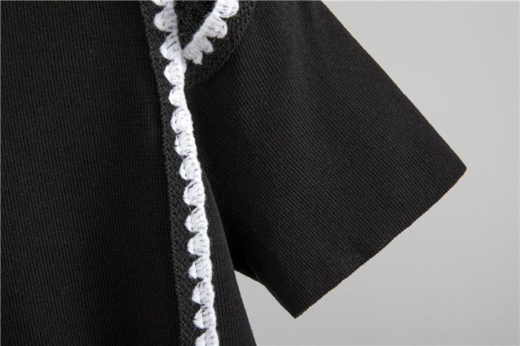 Women's Clothing Summer Off Shoulder Knitted Short Sleeved Tops Fashionable And Casual Wide Leg Pants Slimming Sports Two Piece Suits_voghion.com