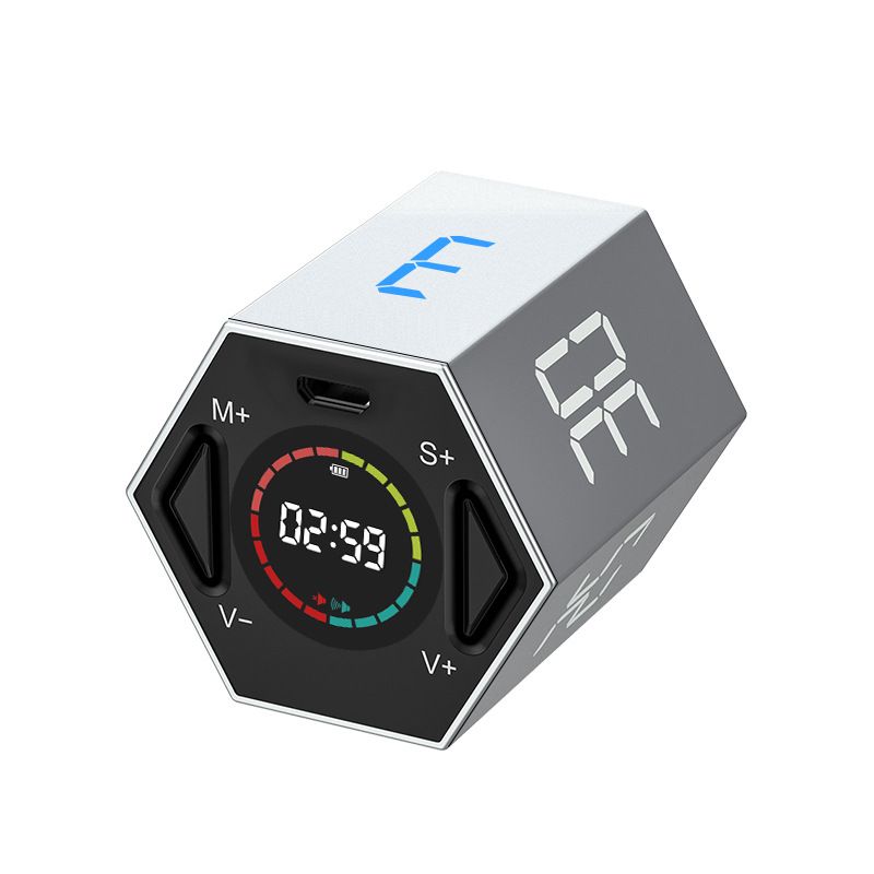 Minuterie numérique LED Mini réveil de cuisine USB Compte à rebours électronique Chronomètre Minuterie magnétique à bascule pour la cuisine Étude Douche_voghion.com