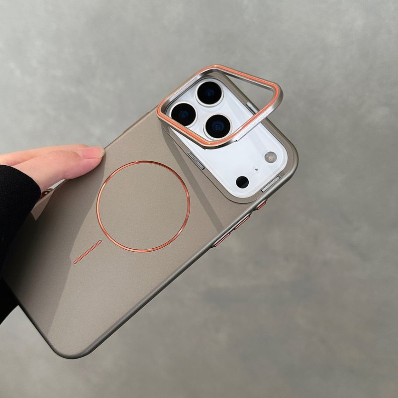 Lens Bracket Holder For 17Promax 16Promax Case For Iphone 17 16 15 14 Pro Max Magnetic Matte Phone Cover Shell_voghion.com