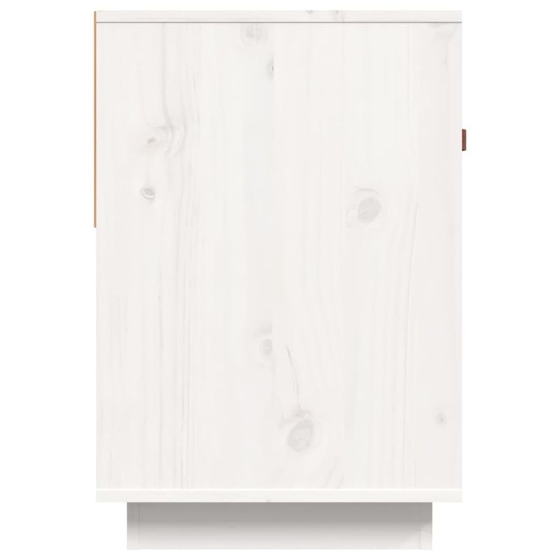 TV-Schrank Weiß 90x40x60 cm Massivholz Kiefer_voghion.com