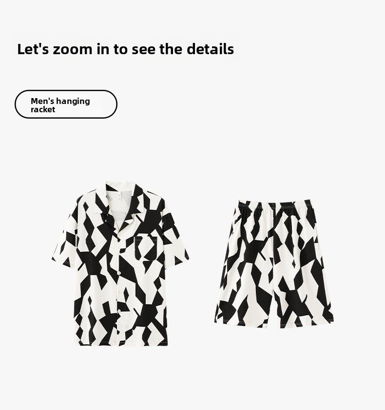 7A Antibacterial Boost! Pigiama da coppia in cotone Xinjiang, estivo, maniche corte e sottili, che unisce lusso e comfort._voghion.com