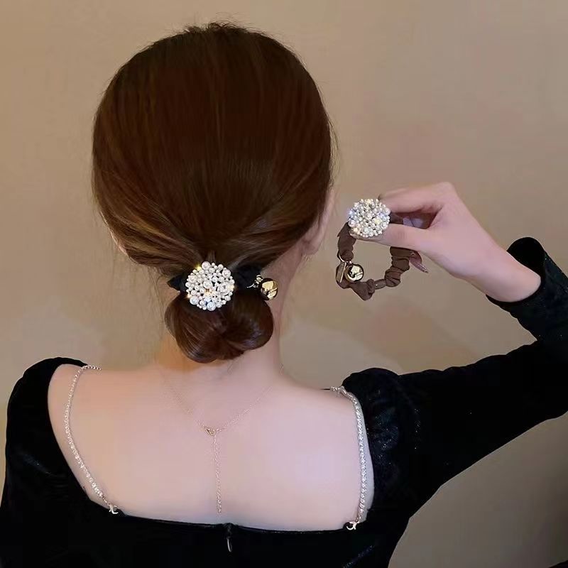 Elegante fascia per capelli con chignon, fascia di alta qualità, stile coreano, nuova perla e fiore di camelia, per donna_voghion.com