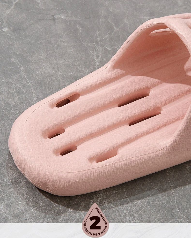 Hausschuhe für Damen, für die Dusche, bei Wasserschäden, für den Haushalt, für Badezimmer mit Löchern, mit dicker EVA-Sohle_voghion.com