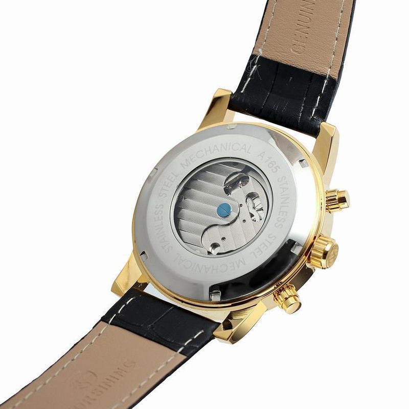 Orologio automatico di lusso da uomo con tourbillon e quadrante grande, cinturino in vera pelle, fibbia in acciaio inossidabile, vetro minerale, orologio casual alla moda_voghion.com