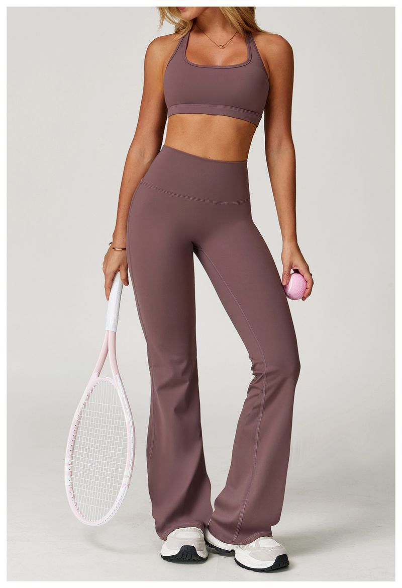 Women's Seamless High-Waisted Yoga Set With Butt-Lifting Design - Nylon Spandex Workout Outfit For Running, Fitness & Gym_voghion.com
