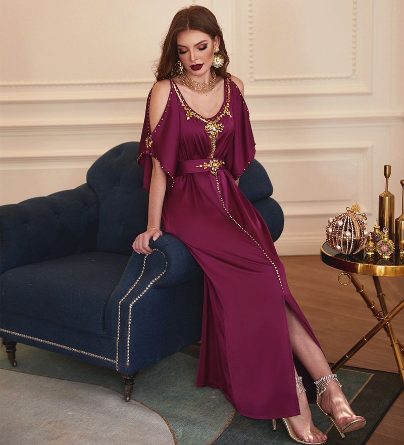 Dameskleding Rozenrode strapless handgenaaide feest- en festivaljurk_voghion.com