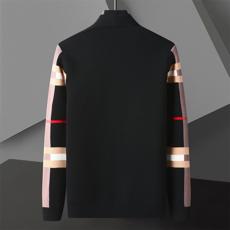 C 2023 Kapesní Muži Cardigan Móda Značka Podzim Zima Návrhář Cardigan Velká velikost Anglie Styl Spliced Color Cardi_voghion.com