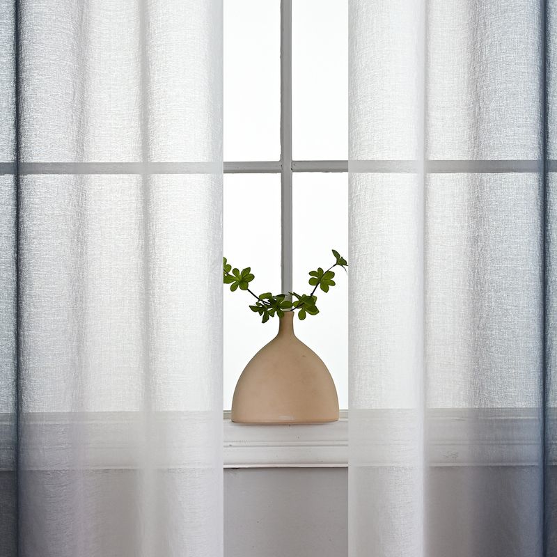 Cortinas com bolso para haste, cortinas semitransparentes para janelas em cores misturadas, painéis transparentes que filtram a luz_voghion.com