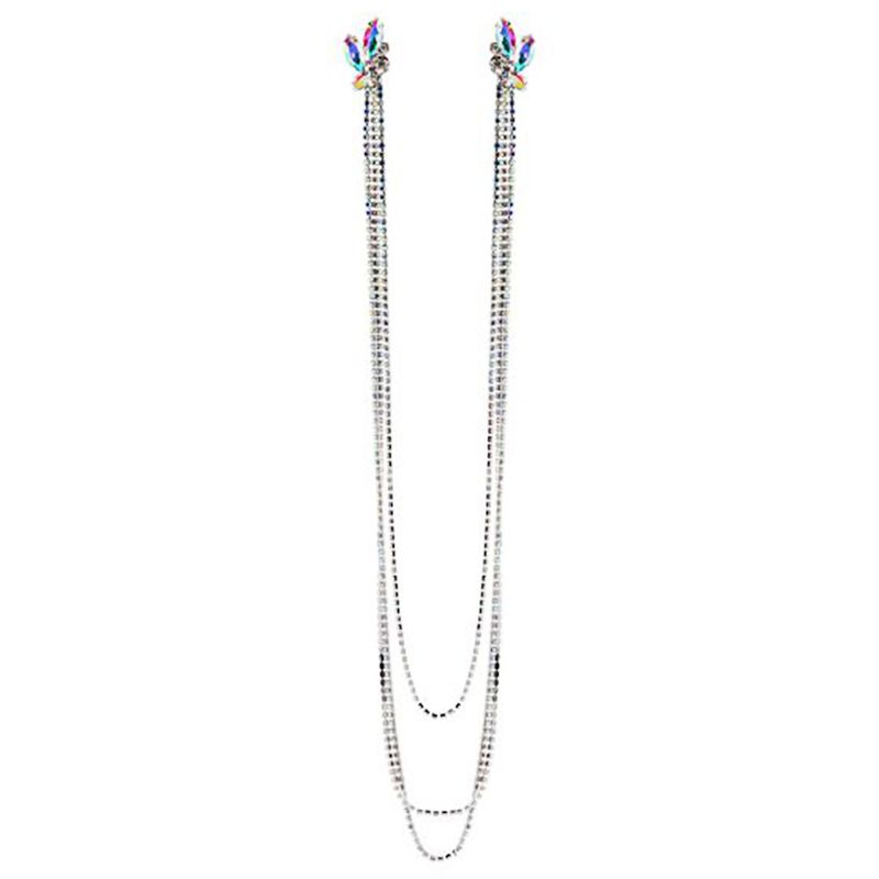Mode Diamant Ohrringe frauen Trend Persönlichkeit Fransen Ohrringe Party Super Flash Strass Ohrringe Ohrringe_voghion.com