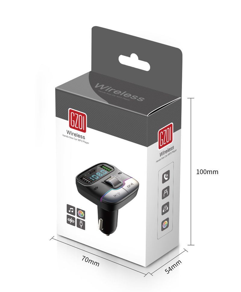 Nieuwe GZ01 PD-oplader FM-zender Bluetooth Handsfree sigarettenaansteker Digitaal display Auto-oplaadtelefoon_voghion.com