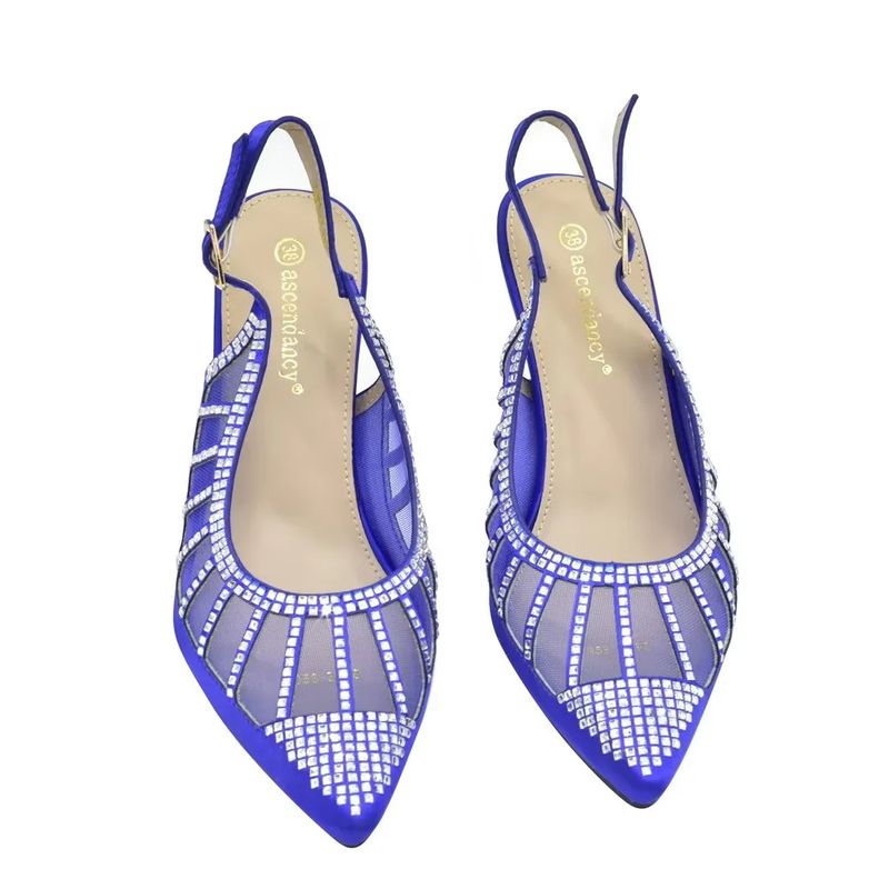 Sandali con tacco a spillo incastonati di diamanti con set di borse da cena Borsa da sera con strass dal design elegante_voghion.com
