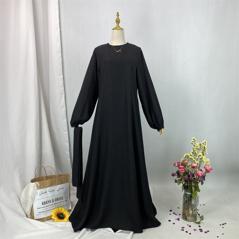 Sıcak Satış Basit Stil Fas Elbiseleri Kaftan Türkiye Tek Renk Körfez Abayaları İslami Kadın Uzun Elbise Müslüman Suudi Elbisesi Ramazan_voghion.com