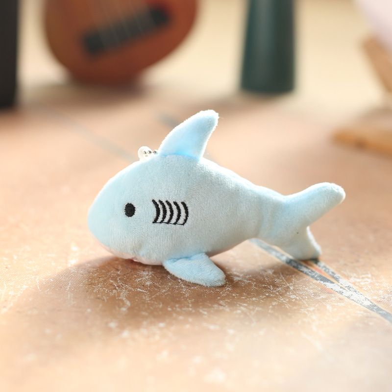 Shark Plush Adorable Cute Keychain Soft Stuffed Animal Accessory For Bags And Keys_voghion.com