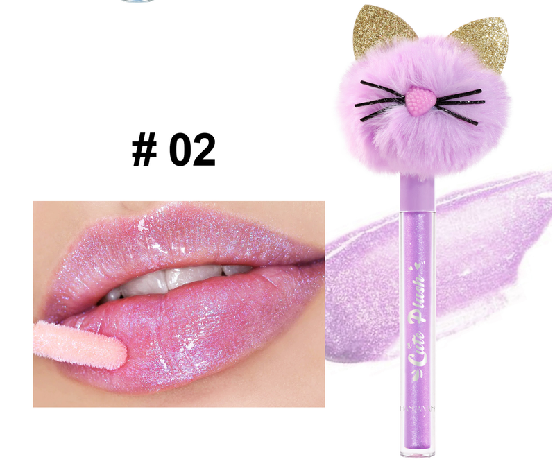 Süßer, glänzender Lipgloss mit Katzenmotiv, feuchtigkeitsspendender Lipgloss_voghion.com