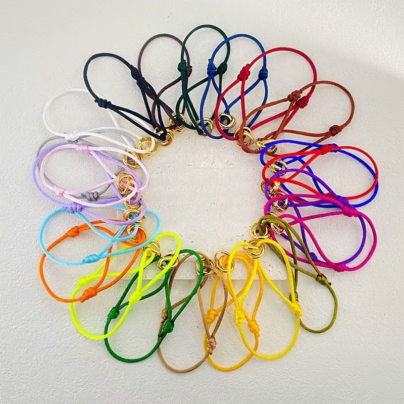 Lucky Red Rope, Gold, High-end Seamless Three Ring Couple Bracelet, Fashionable Accessory_voghion.com