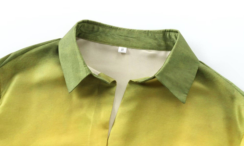Women's Clothing Straight Pants Silk Satin Casual Lazy High Saturation Color_voghion.com