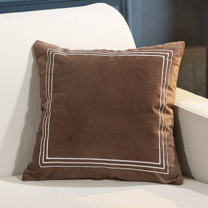 Dutch Velvet Pillow Cover - Embroidered Lumbar Cushion Case For Sofa/Car - Breathable & Wrinkle-Resistant - Luxury Home & Auto Decor_voghion.com
