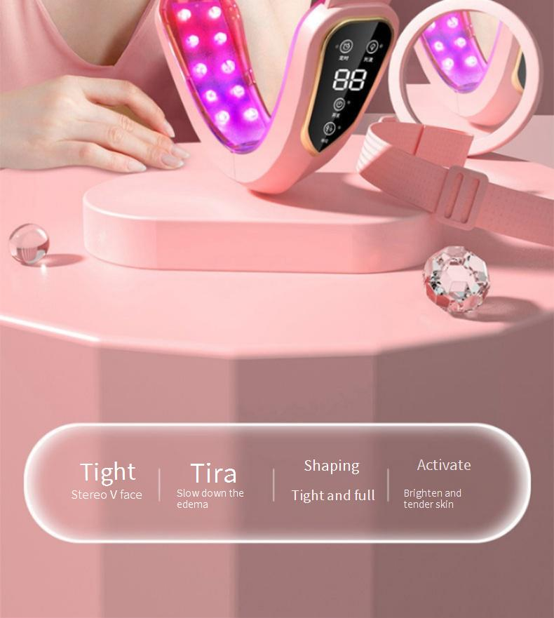 Dispositivos de Lifting Facial Instrumento Inteligente para Modelagem Facial Artefato para Levantamento e Firmeza Massageador Facial em V Instrumento para Modelagem Facial Instrumento de Beleza para Queixo_voghion.com