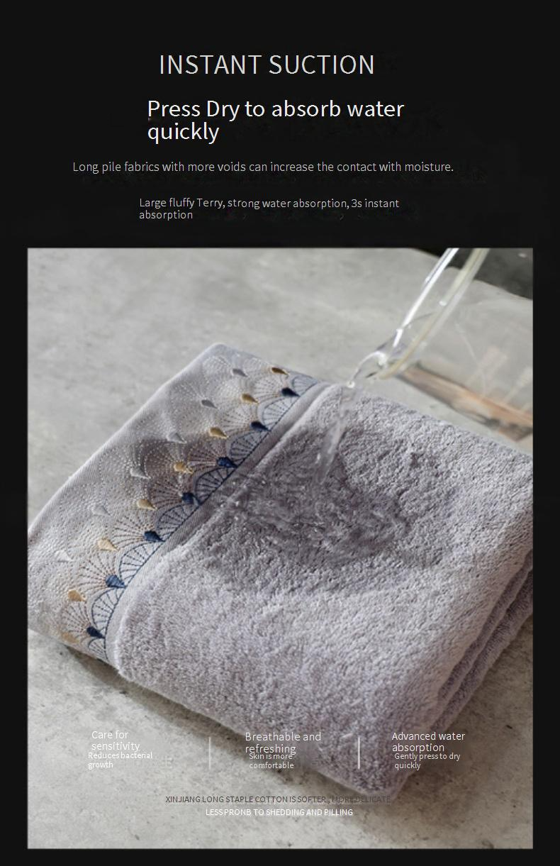 Toalha de rosto para spa - Algodão antimicrobiano de fibra longa_voghion.com