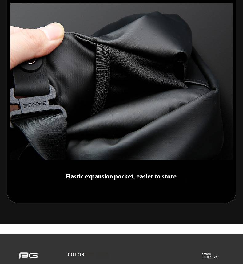 Bange Shoulder Bag Men's Chest Bag Fashion Trend Messenger Bag Business Casual Men's Bag_voghion.com