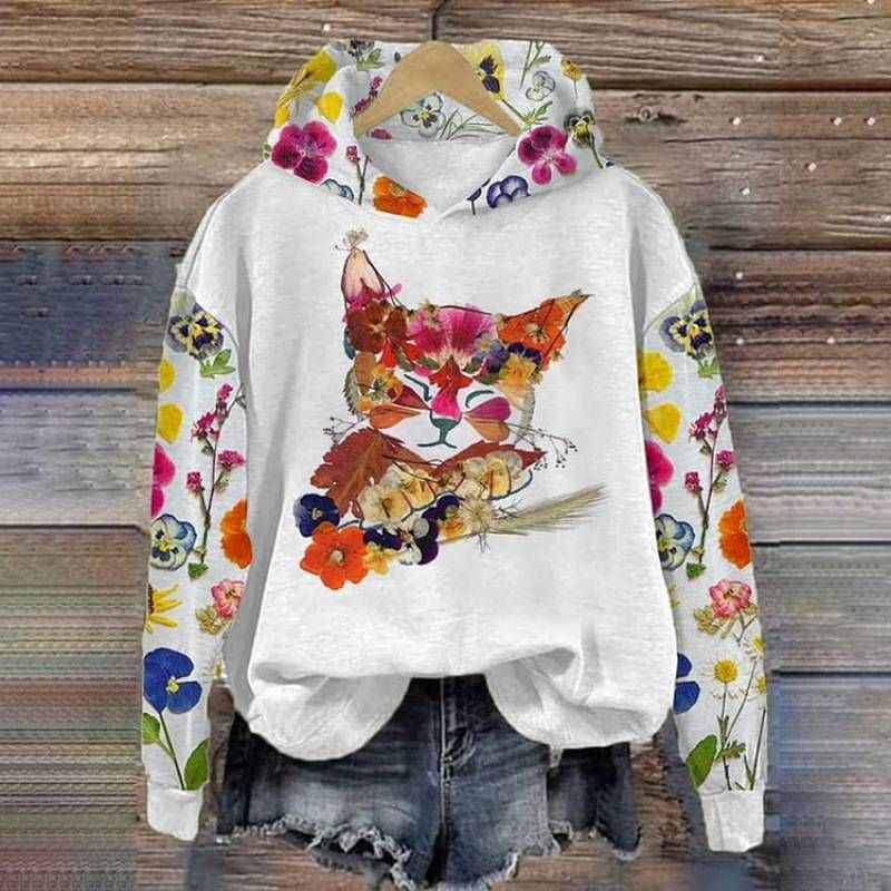 Women's Stylish Japanese Ethnic Floral Print Oversized Long Sleeve Tunic Top - Loose Fit Boho Chic Streetwear For Autumn Winter_voghion.com