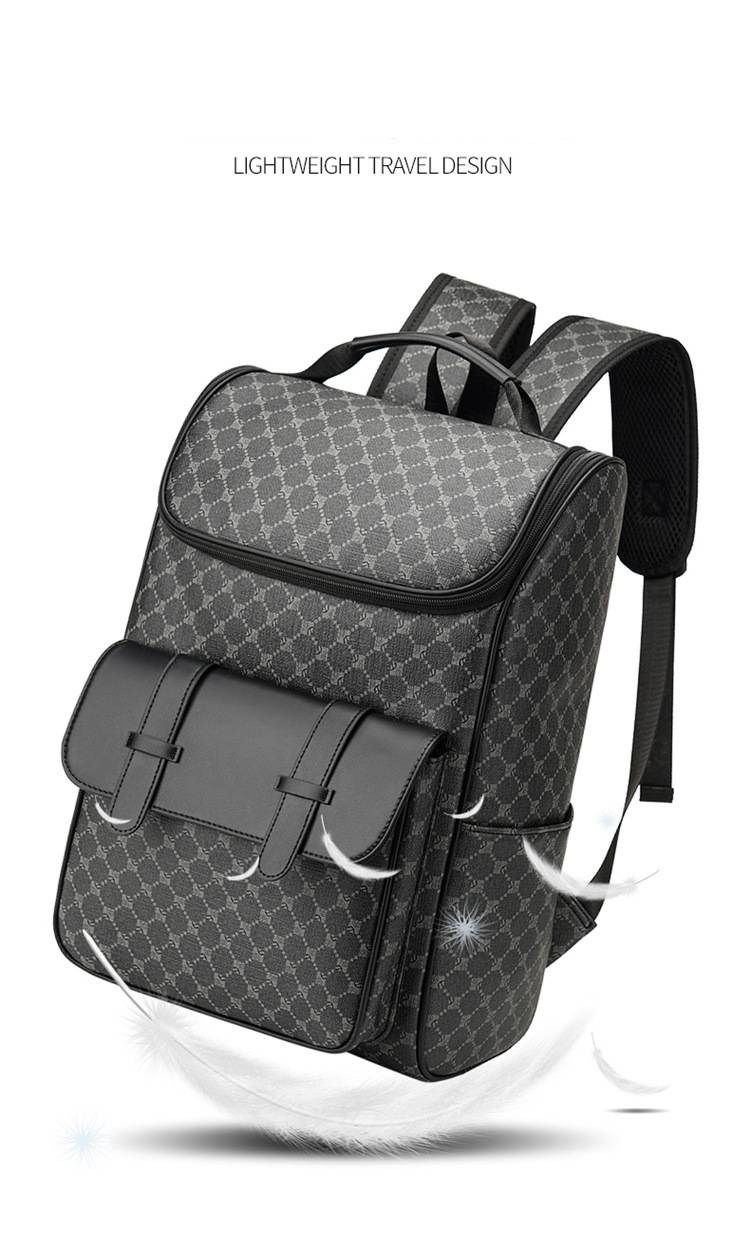 Zaino unisex PrinceBird – Zaino in similpelle per laptop da 15" con spallacci imbottiti e design impermeabile_voghion.com