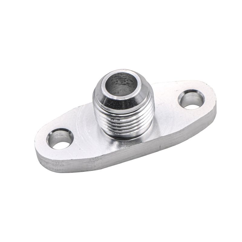 Auto parts silver AN10 for T3T4 turbine oil drain outlet flange gasket adapter kit with gasket_voghion.com