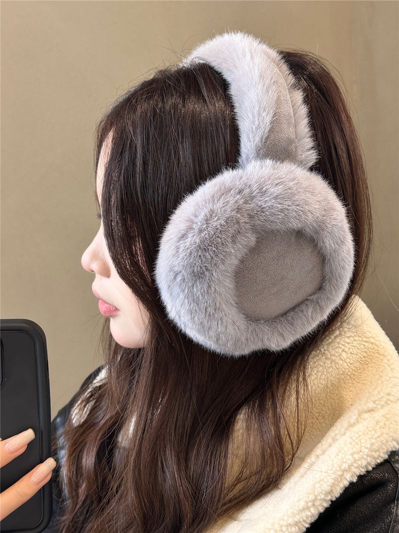 Protetores de orelha de inverno felpudos e quentinhos para mulheres e homens, ideais para andar a cavalo._voghion.com