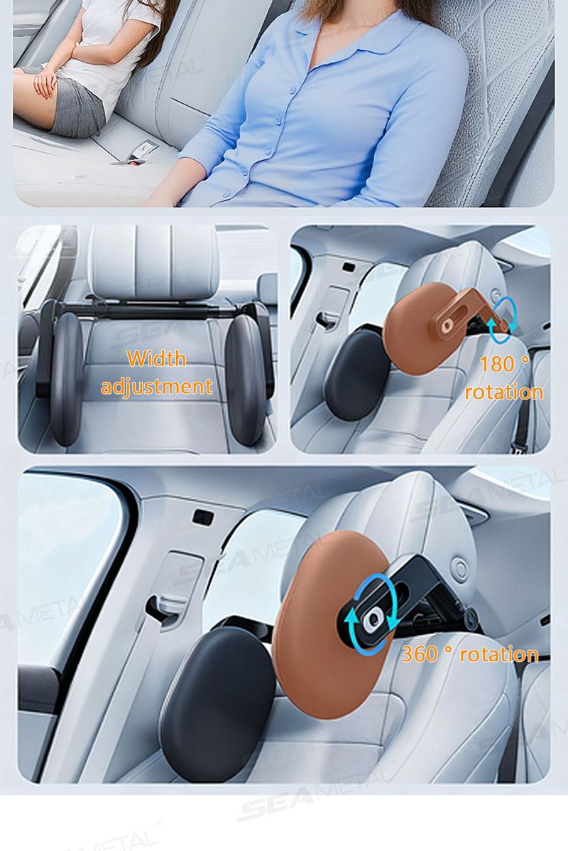 SEAMETAL Neck Headrest Pillow Double Hook Multifunctional Cushion Side Sleeper Memory Foam Pad Car Accessories_voghion.com