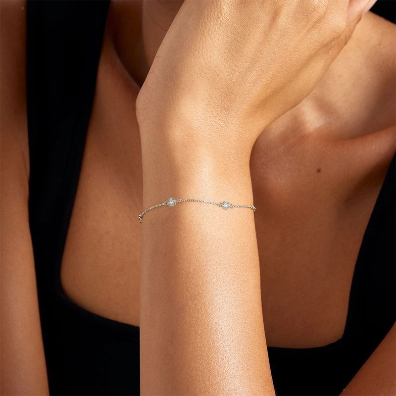 Bracciale da donna in argento Sterling S925, classico e semplice, con diamanti, coordinato, regolabile, stile Ins, accessori per le mani_voghion.com