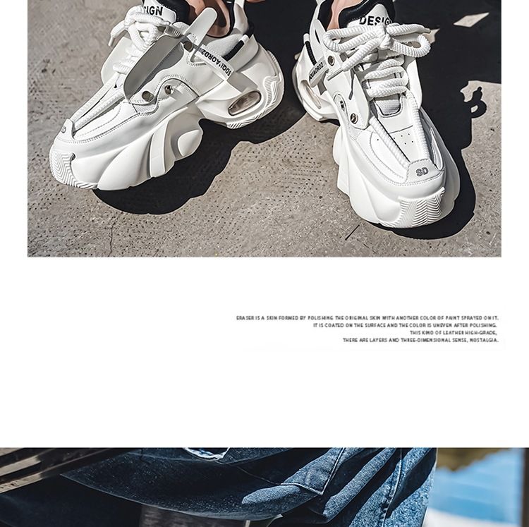 Fritidsidrottsskor för män Tennisarbete Promenadskor Träning Chunky Fashion Sneakers för män_voghion.com