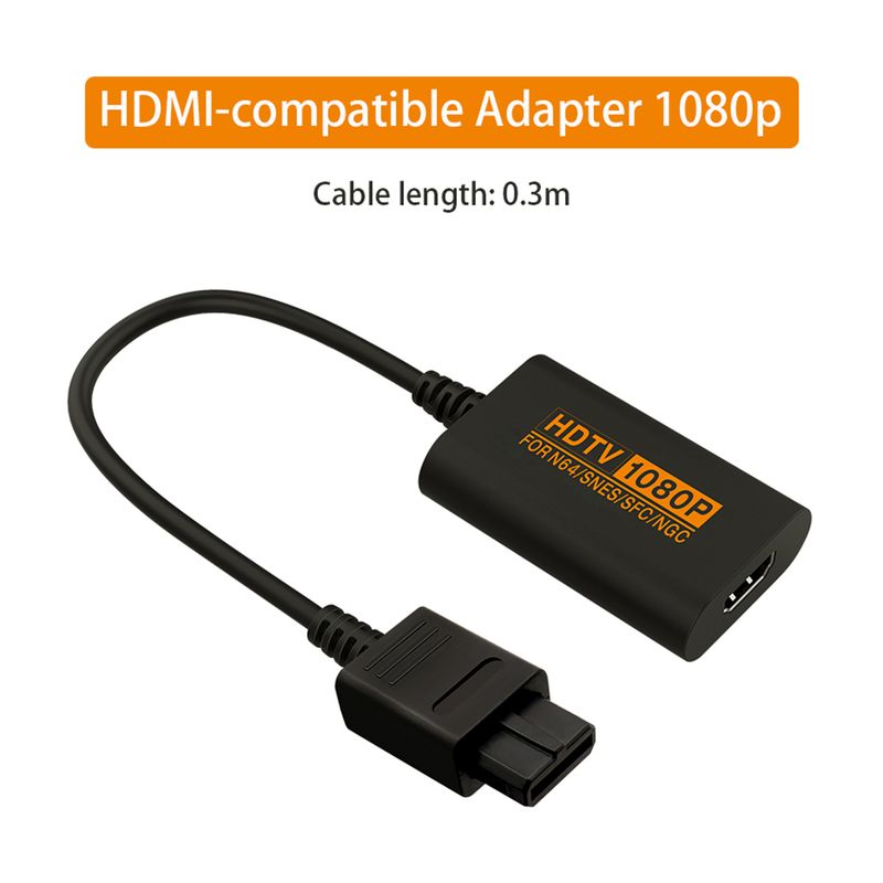 Convertitore compatibile HDMI 1080P Adattatore per Nintend 64 N64/SNES/NGC/SFC Gamecube Retro Video Game Console Cavo compatibile HDMI_voghion.com