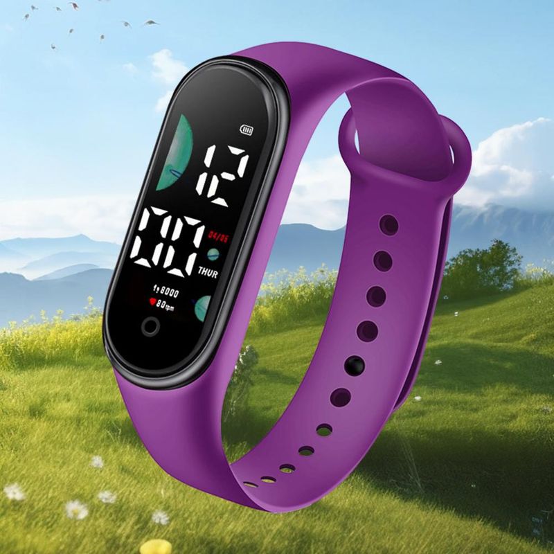 Kids Electronic Sports Waterproof Wrist Large Font Screen LED Display Luminous Auto Date Full Calendar Digital Watch_voghion.com