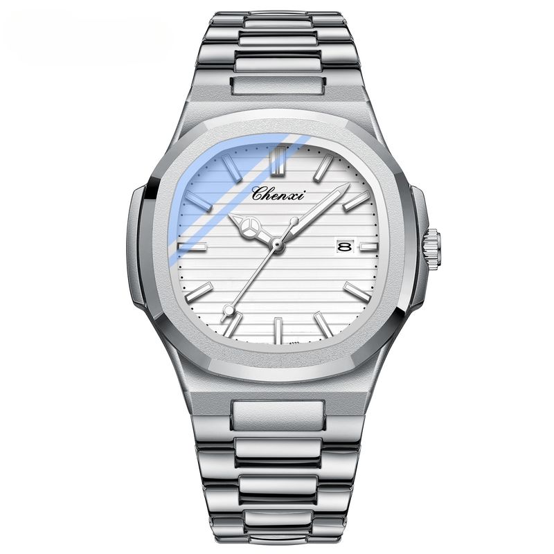 Steel Belt Watch Couple Luminous Waterproof Fashion Business Calendar Men And Women Quartz Watch Daily Commute Leisure Birthday Valentine's Day Gift_voghion.com