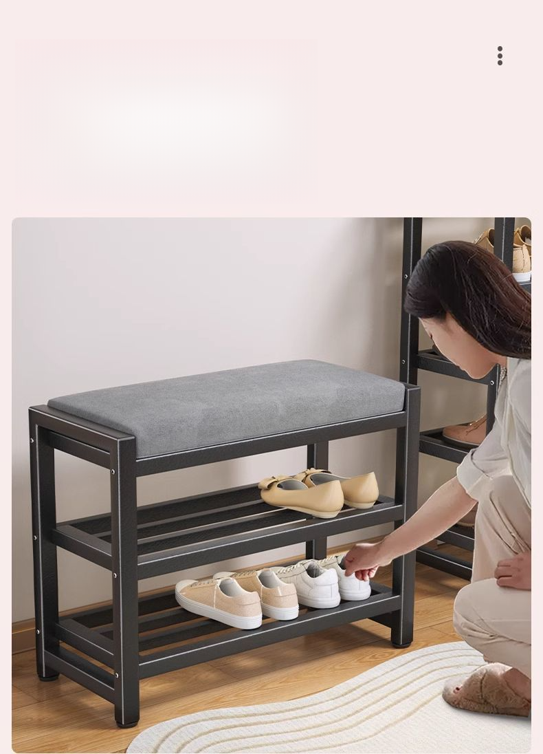 Rack Multi-layer Home Entrance 2025 New Model Simple Entryway Small Bench Indoor Shoe Cabinet For Rental Houses_voghion.com