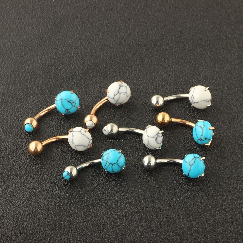 Set di zirconi per ombelico, piercing per il corpo umano, gioielli in acciaio inossidabile per piercing all'ombelico_voghion.com