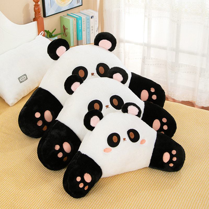 Yaratıcı Yeni Panda Peluş Oyuncak Bebek Öğle Yemeği Uyku Yastık Atmak Yastık Bebek Kız Çocuk Hediye_voghion.com