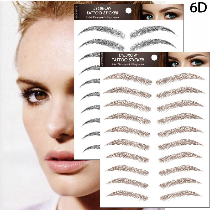 Naklejki na brwi 6D Hair Like Eyebrows Makeup Wodoodporne brwi Długie naturalne włosy-podobne autentyczne tatuaż na brwi_voghion.com