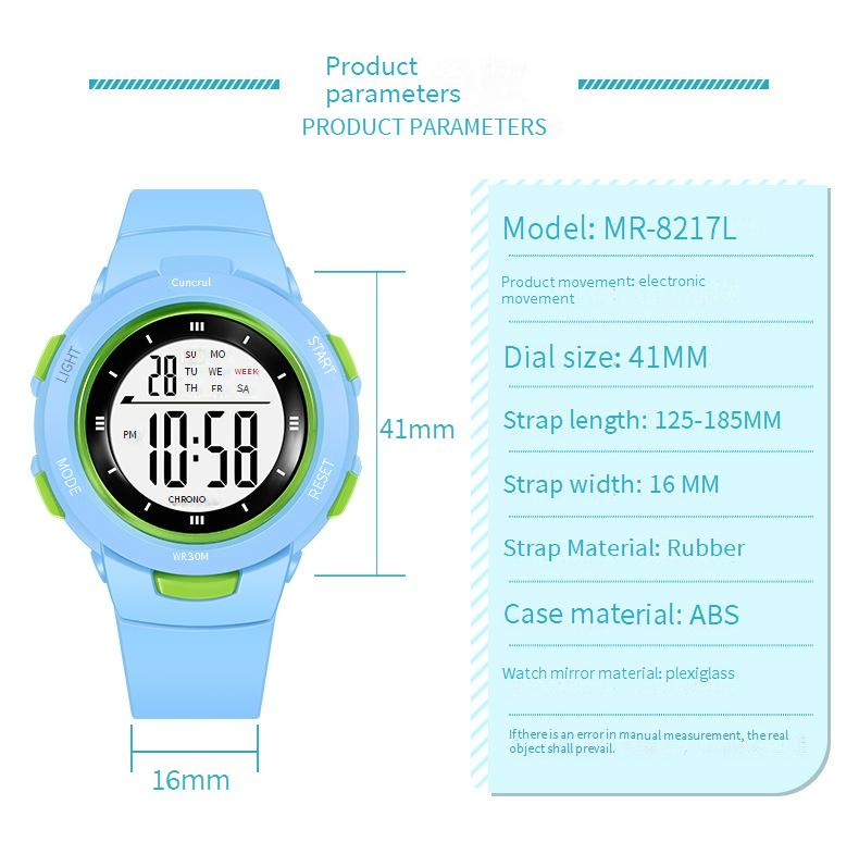 Kinder uhr Mode pin schnalle uhr glow-in-the-dark wasserdicht PU strap Student elektronische uhr_voghion.com