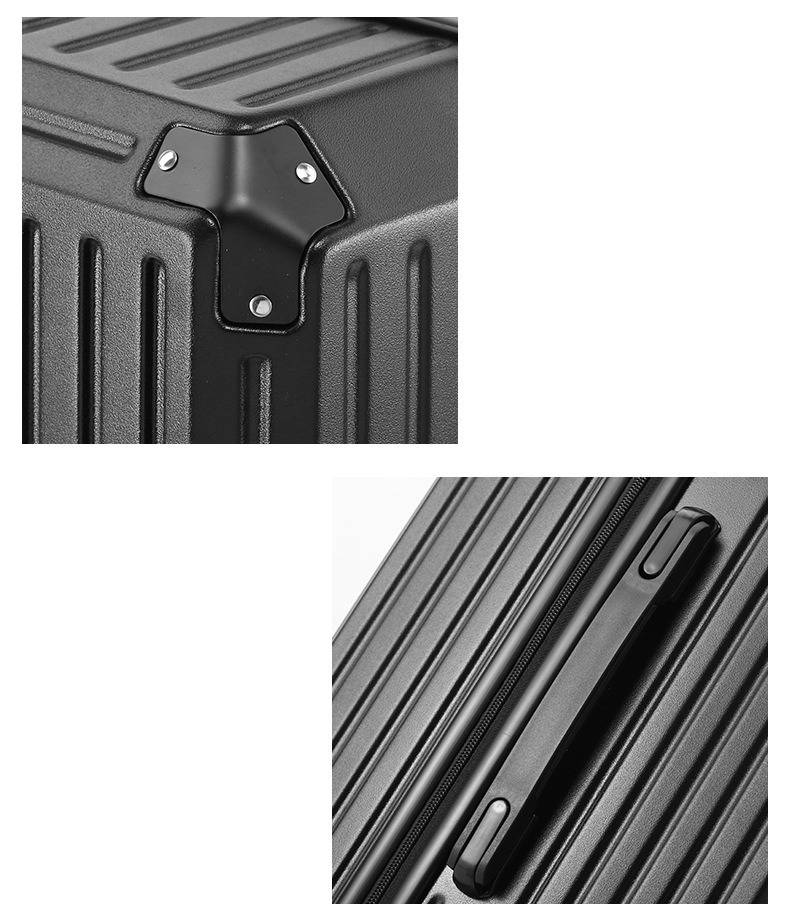 Gepäck Koffer mit großer Kapazität Reißverschluss 20 Bordkoffer Farblich passende weiße und blaue Reisetasche Mutter und Kind Verdickter Trolley_voghion.com