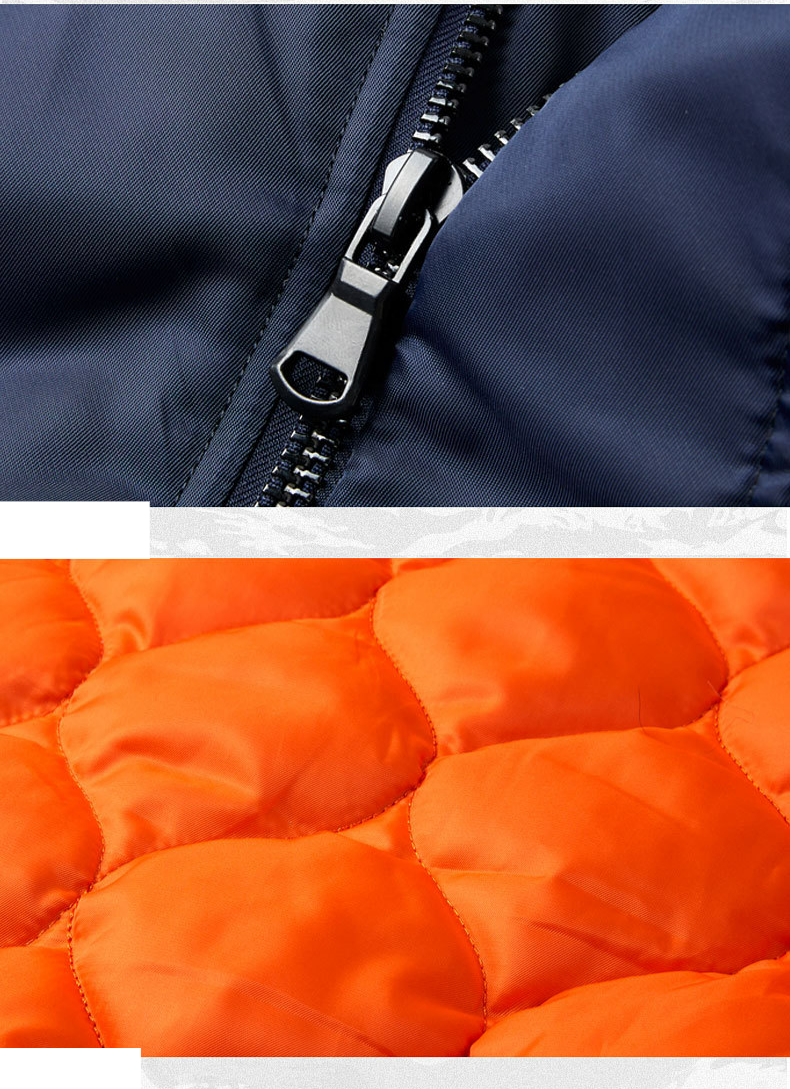 Herrenbekleidung Baumwolle und verdickte Herbst- und Winterjacke der neuen Air Force Ma1 Pilotenjacke Abnehmbarer Pelzkragen Baumwollmantel Große leichte Version Mantel_voghion.com