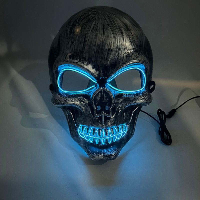LED Marshmallow Cos Mask For Dance DJ Party Decoration Show Props Masquerade Birthday Party Mask With Gloves Cool Dexoration_voghion.com