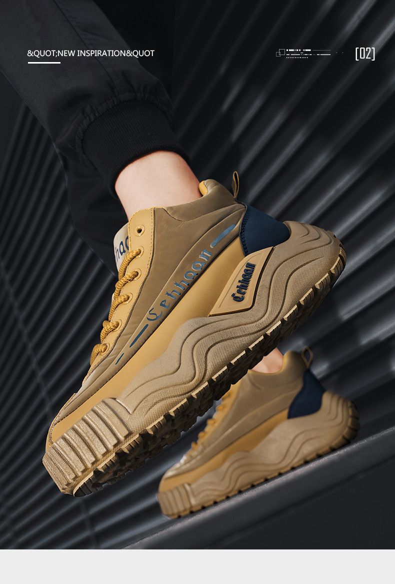 Héich Wanter rutschfest a verschleißbeständeg Sécherheetsschong fir Baustellen, Männer Outdoor Sportschuhe mat décker Sohle_voghion.com