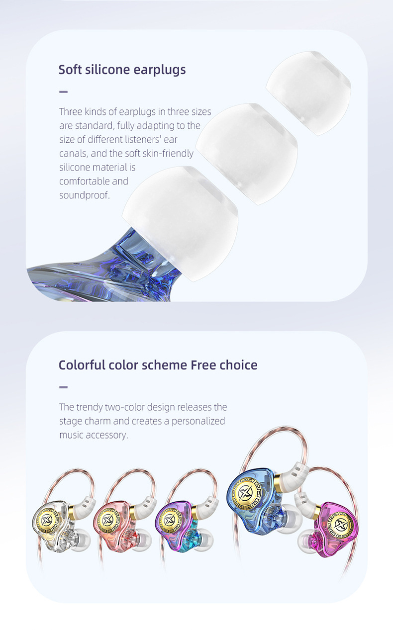 Écouteurs à pilote dynamique à double cavité de 10MM et à diaphragme LCP, écouteurs sonores de fidélité en cristal pour musiciens audiophiles_voghion.com