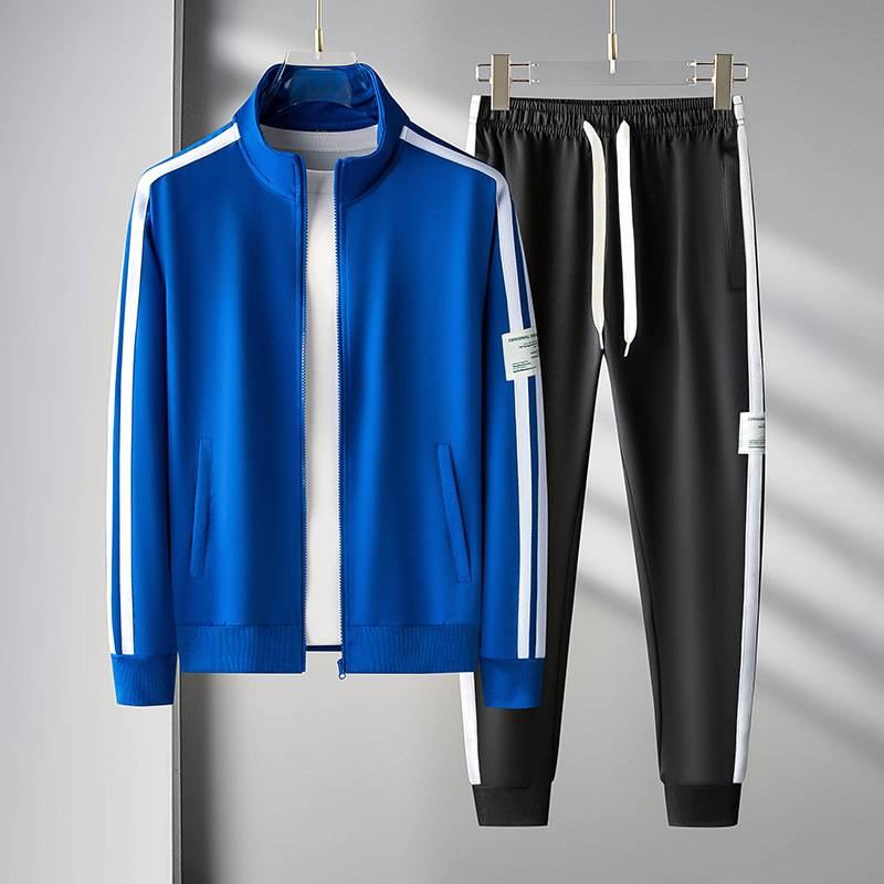 Men's Casual Sports Suit Two-piece Men's Sweater Pants Trendy Teen Cardigan Fashion Suit_voghion.com